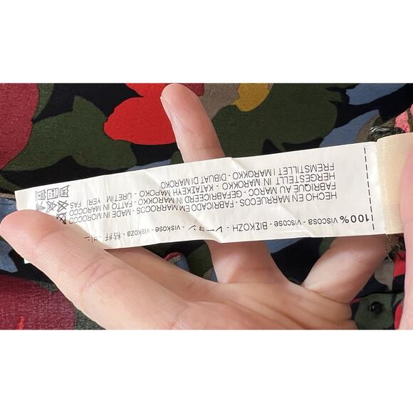 Zara Women's Trafaluc Sheer Shirt Dress Size XS Floral Dark Fairycore Grunge 90S - Picture 5 of 7